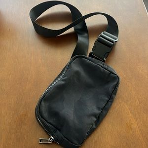 Black Camo adjustable crossbody/belt bag
